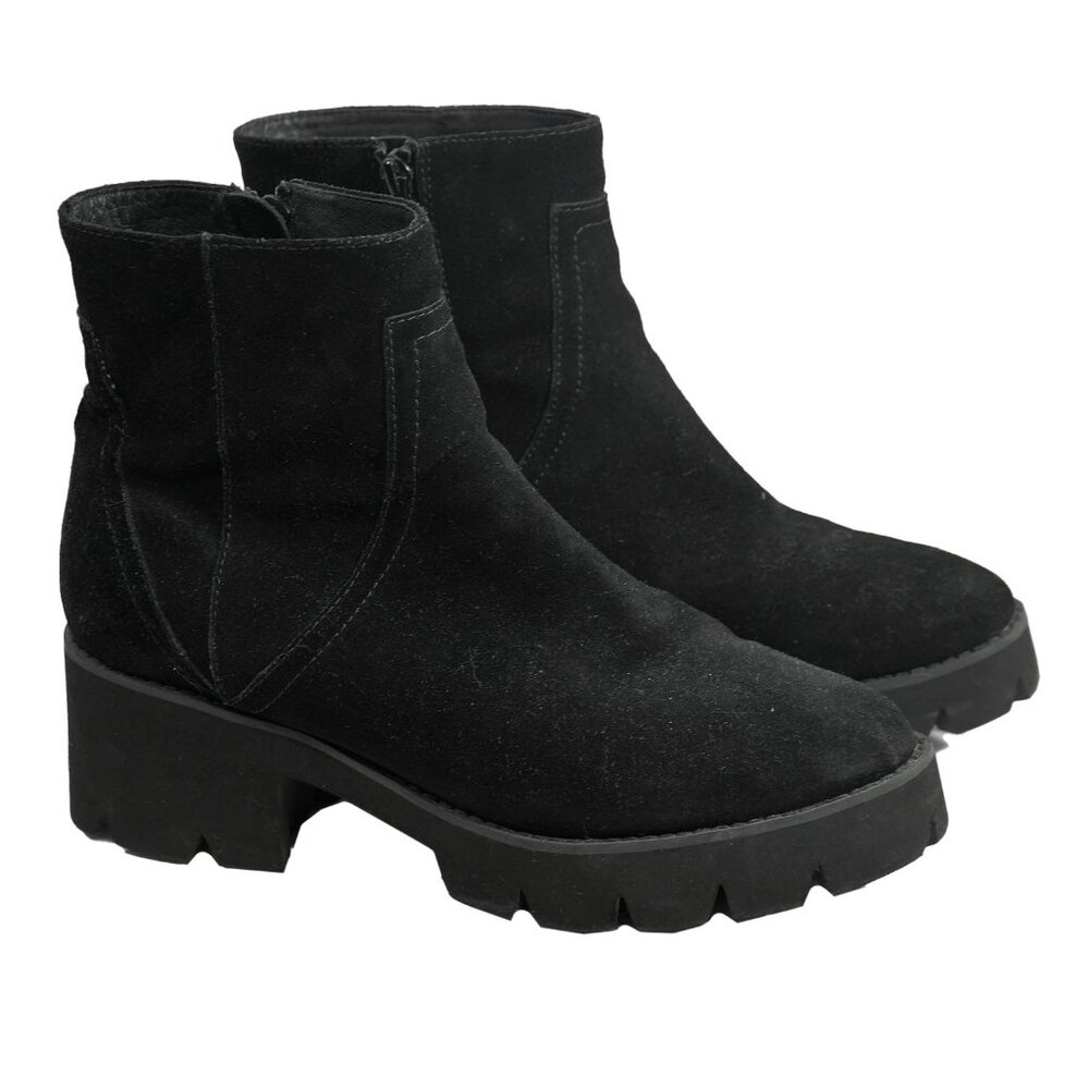 Seychelles Black Leather Combat Boot